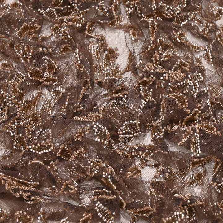Premium Imported Net Cut Dana & Bead Embroidery Fabric 60" | CF4898-01