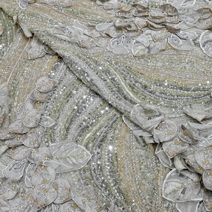 Beautiful Imported Net Cut Dana & Sequins Embroidery Fabrics