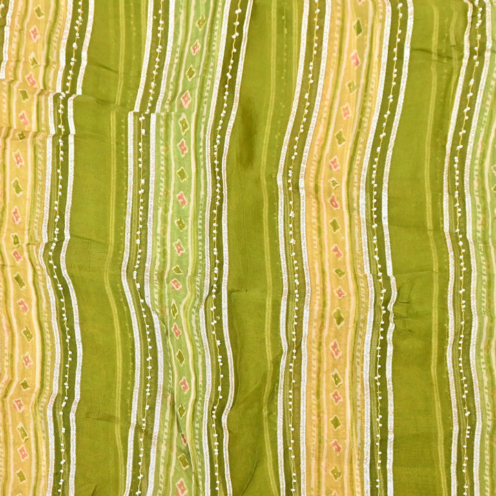 Organza Gota Zari & Moti Embroidered Fabric – Premium Festive Embroidery-D16943-A