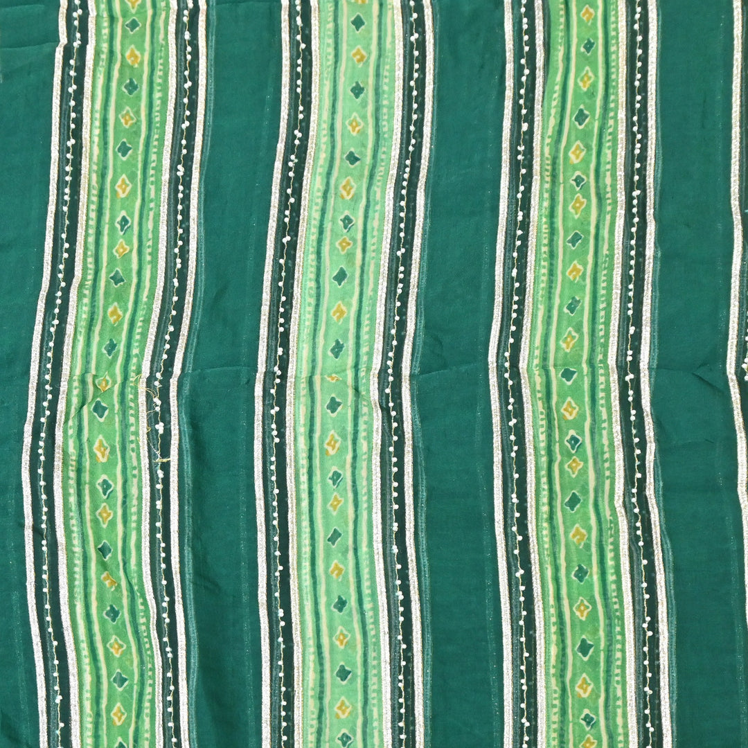 Organza Gota Zari & Moti Embroidered Fabric – Premium Festive Embroidery-D16943-A1