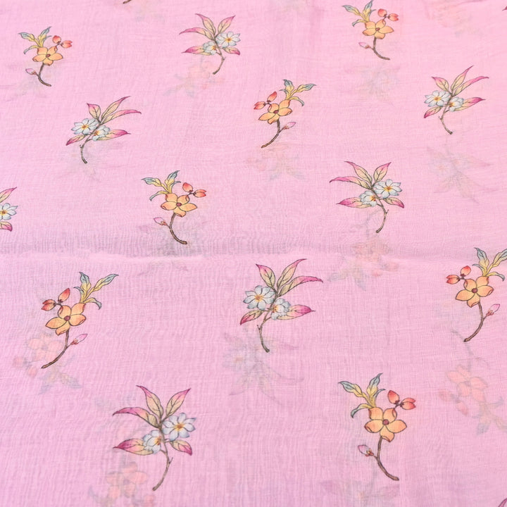 Mul Chanderi Digital Print Fabric - Soft Lightweight Designer Ethnic Fabric GT0185-24