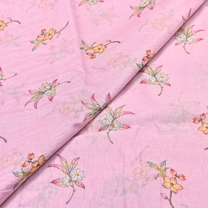 Mul Chanderi Digital Print Fabric - Soft Lightweight Designer Ethnic Fabric GT0185-24