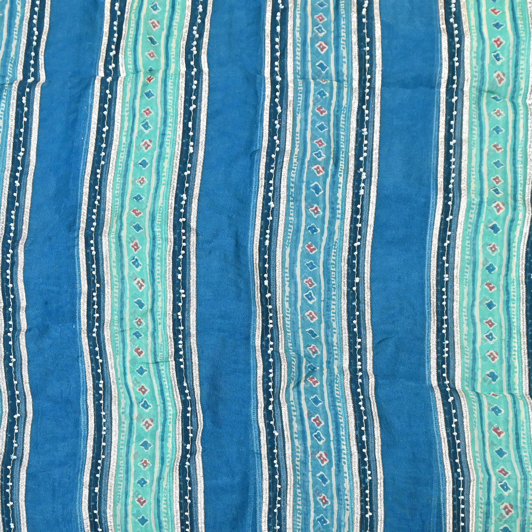 Organza Gota Zari & Moti Embroidered Fabric – Premium Festive Embroidery-D16943-A2