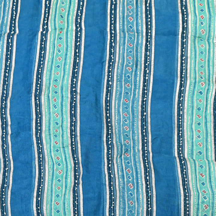 Organza Gota Zari & Moti Embroidered Fabric – Premium Festive Embroidery-D16943-A2