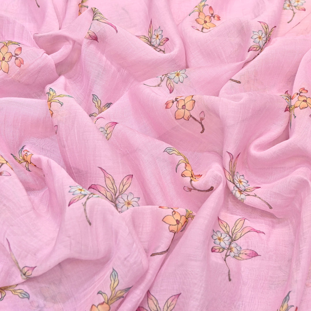 Mul Chanderi Digital Print Fabric - Soft Lightweight Designer Ethnic Fabric GT0185-24