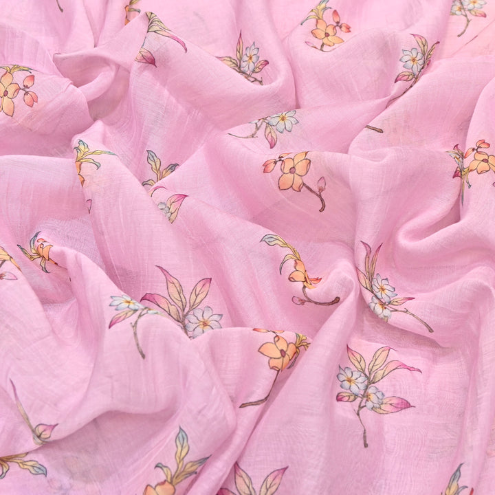 Mul Chanderi Digital Print Fabric - Soft Lightweight Designer Ethnic Fabric GT0185-24