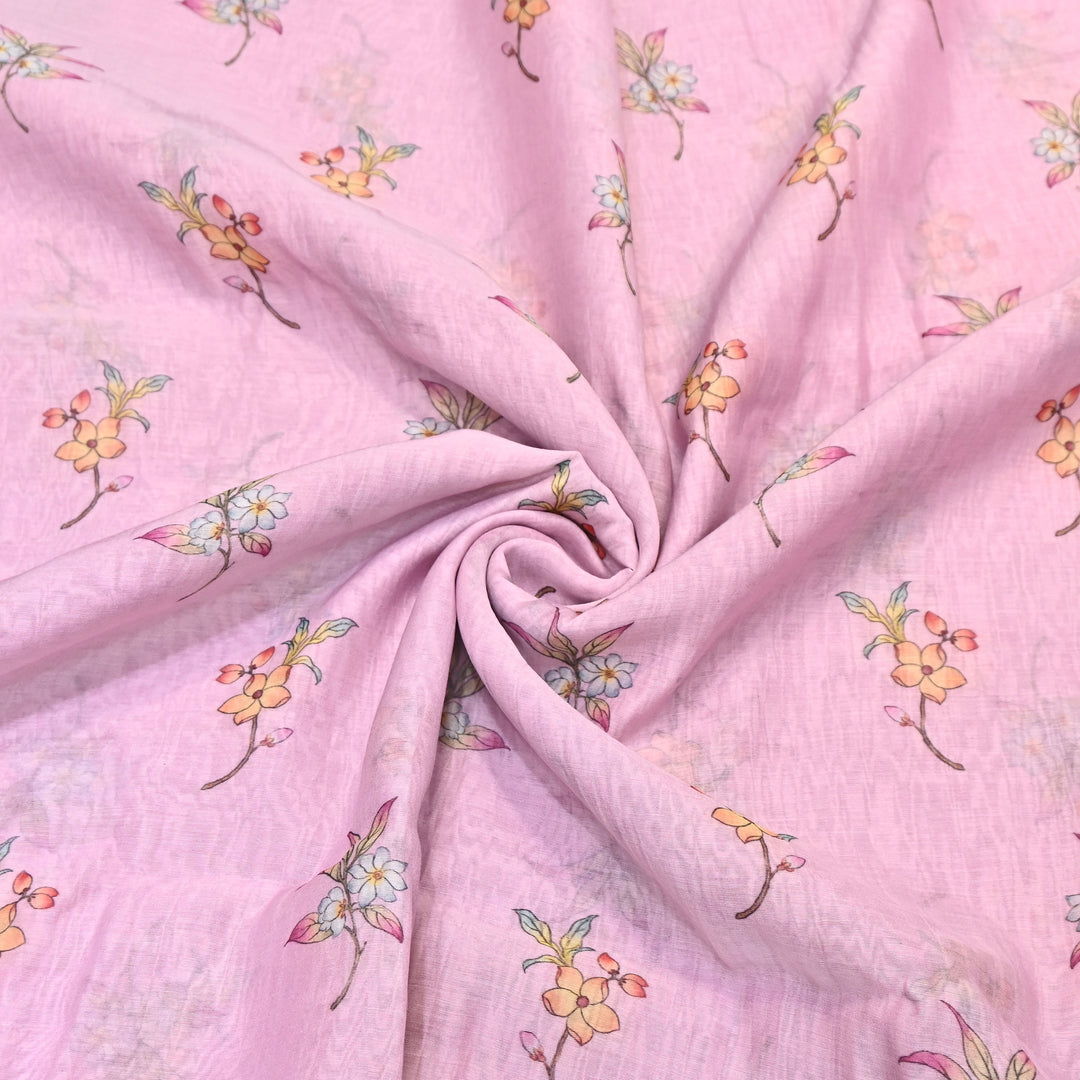 Mul Chanderi Digital Print Fabric - Soft Lightweight Designer Ethnic Fabric GT0185-24