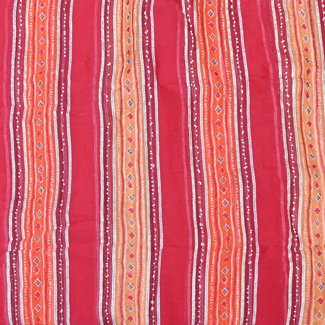 Organza Gota Zari & Moti Embroidered Fabric – Premium Festive Embroidery-D16943-A3