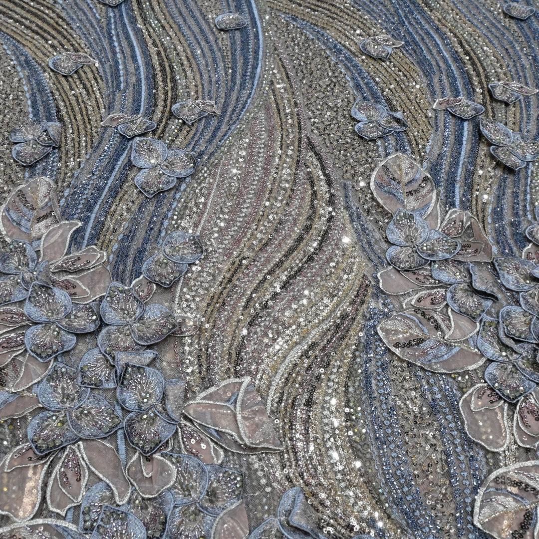 Beautiful Imported Net Cut Dana & Sequins Embroidery Fabrics