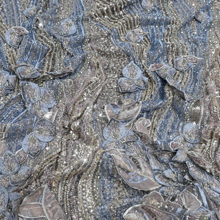 Beautiful Imported Net Cut Dana & Sequins Embroidery Fabrics