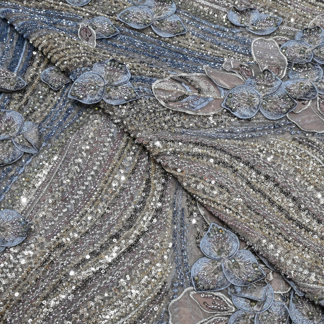 Beautiful Imported Net Cut Dana & Sequins Embroidery Fabrics