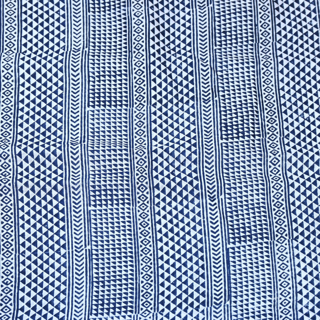 80GM Silk Chanderi Digital Print Fabric | Premium Geometric Print-TH0912-A1