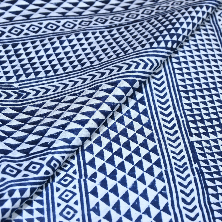 80GM Silk Chanderi Digital Print Fabric | Premium Geometric Print-TH0912-A1