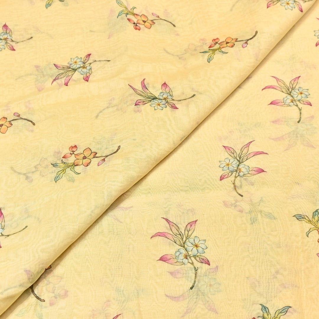 Mul Chanderi Digital Print Fabric - Soft Lightweight Designer Ethnic Fabric GT0185-26