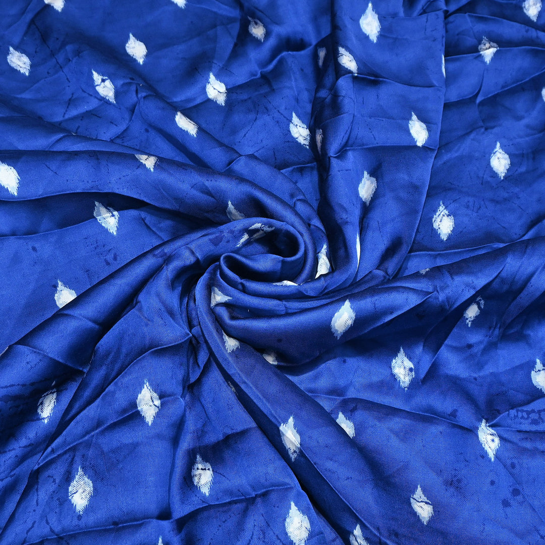 Bemberg Satin Digital Print Fabric – Premium Designer Printed Satin Fabric - 001333-H