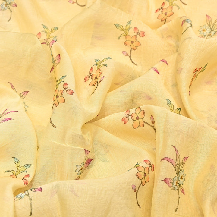 Mul Chanderi Digital Print Fabric - Soft Lightweight Designer Ethnic Fabric GT0185-26
