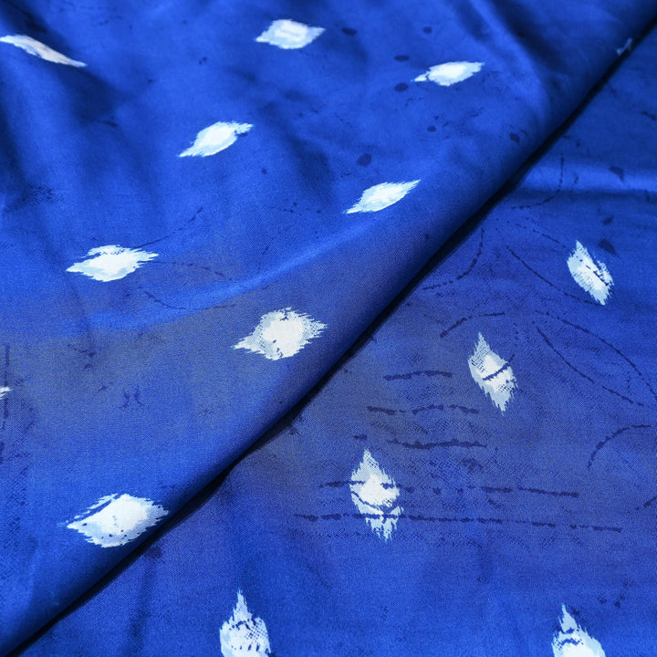 Bemberg Satin Digital Print Fabric – Premium Designer Printed Satin Fabric - 001333-H
