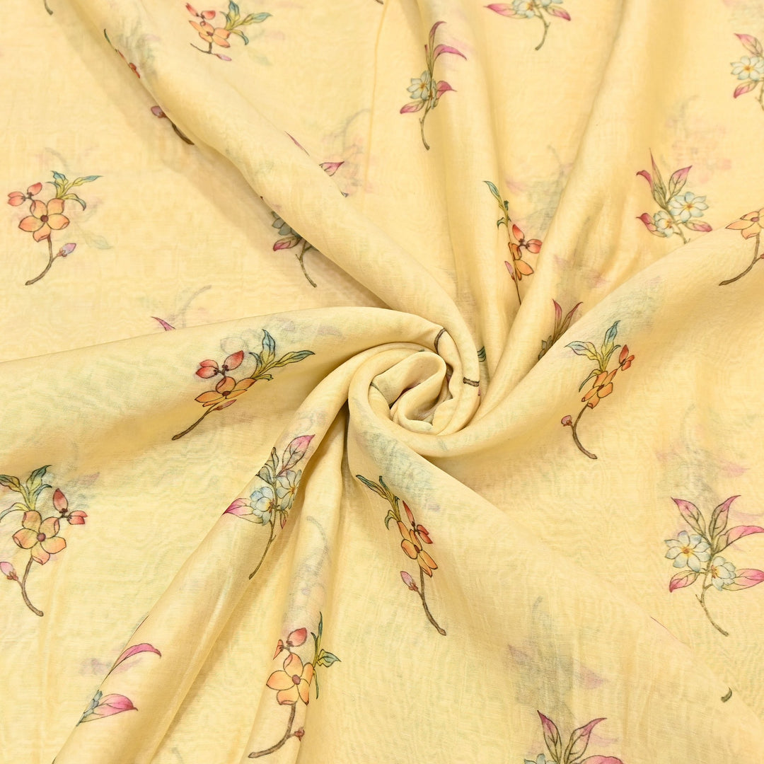 Mul Chanderi Digital Print Fabric - Soft Lightweight Designer Ethnic Fabric GT0185-26