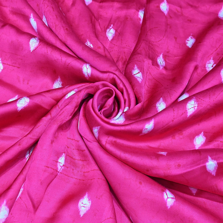 Bemberg Satin Digital Print Fabric – Premium Designer Printed Satin Fabric - 001333-H1