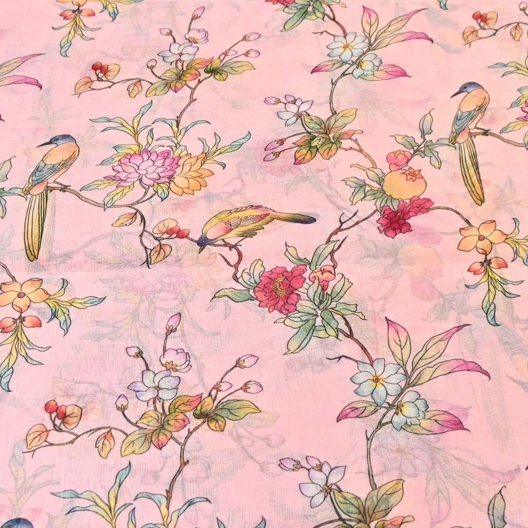 Mul Chanderi Digital Print Fabric - Soft Lightweight Designer Ethnic Fabric GT0185-27