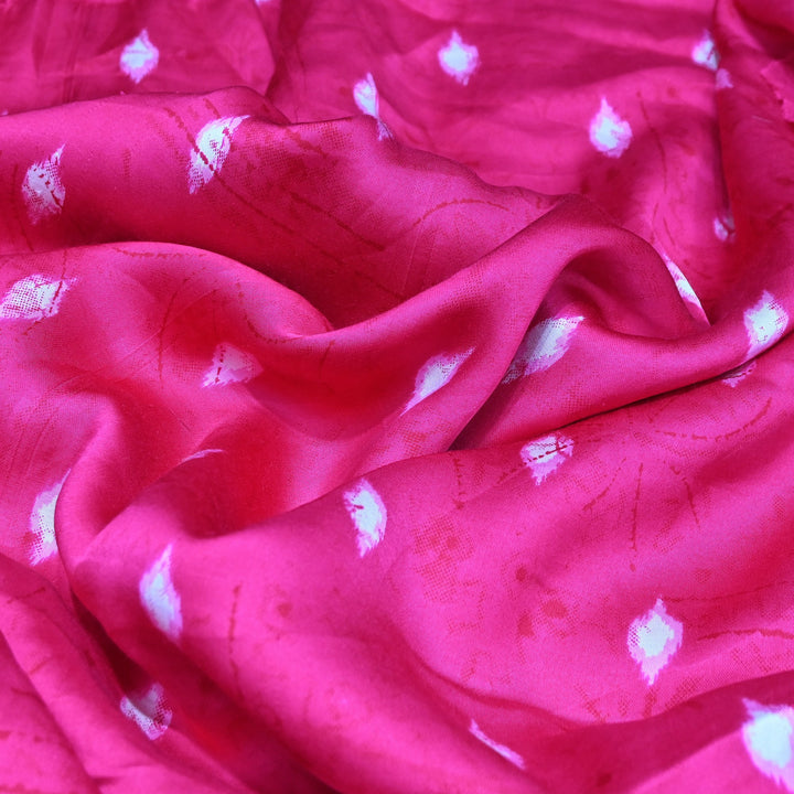 Bemberg Satin Digital Print Fabric – Premium Designer Printed Satin Fabric - 001333-H1