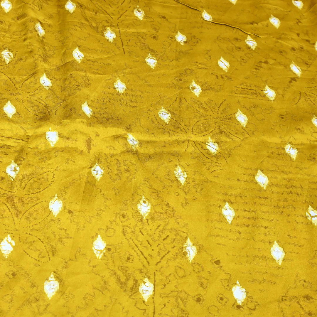 Bemberg Satin Digital Print Fabric – Premium Designer Printed Satin Fabric - 001333-H2