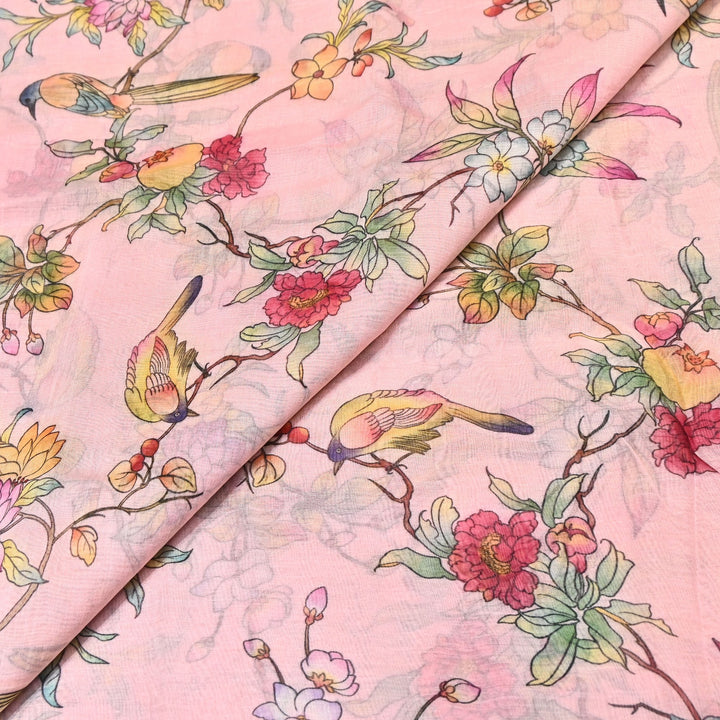 Mul Chanderi Digital Print Fabric - Soft Lightweight Designer Ethnic Fabric GT0185-27