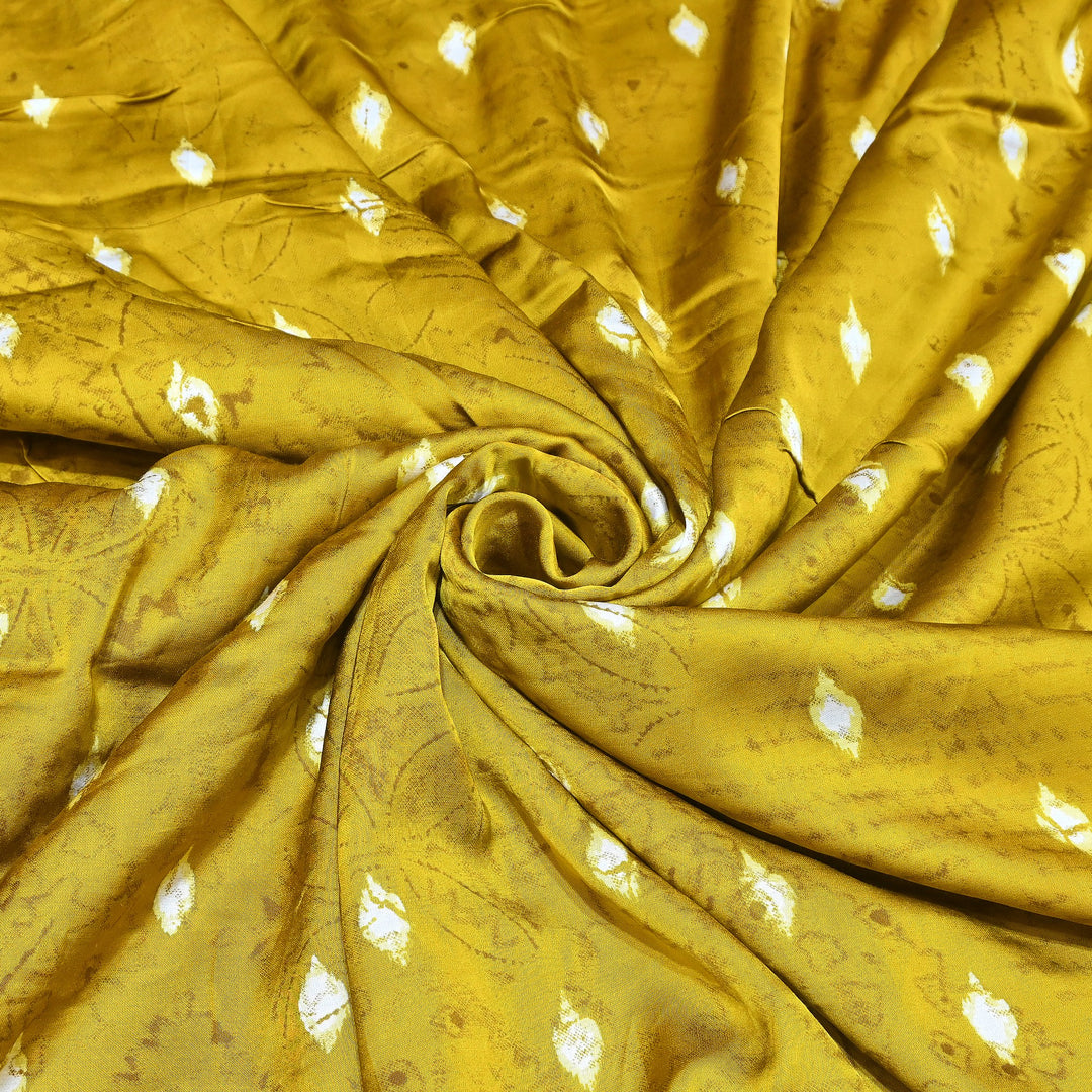 Bemberg Satin Digital Print Fabric – Premium Designer Printed Satin Fabric - 001333-H2