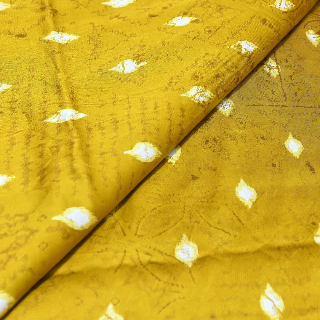 Bemberg Satin Digital Print Fabric – Premium Designer Printed Satin Fabric - 001333-H2