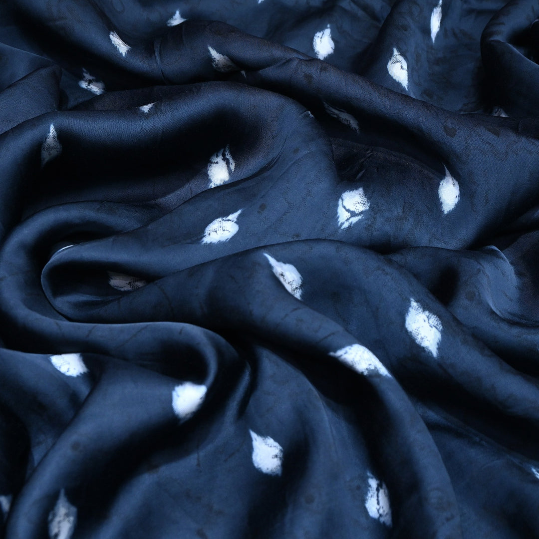 Bemberg Satin Digital Print Fabric – Premium Designer Printed Satin Fabric - 001333-H3