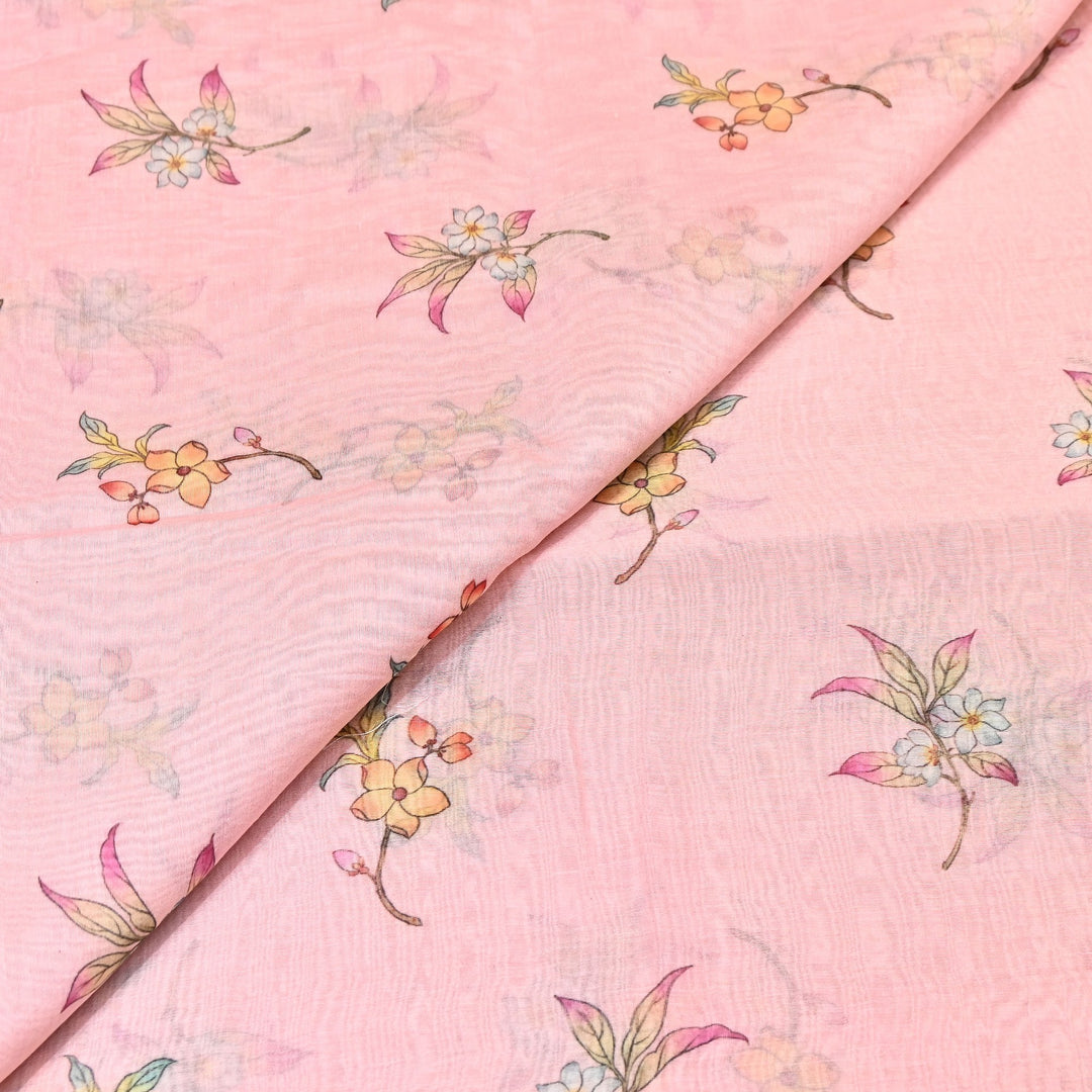 Mul Chanderi Digital Print Fabric - Soft Lightweight Designer Ethnic Fabric GT0185-28