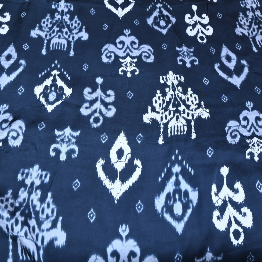 Bemberg Satin Digital Print Fabric – Premium Designer Printed Satin Fabric - 001333-H4