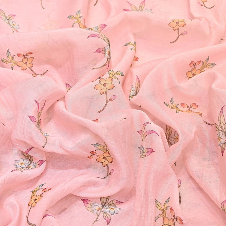 Mul Chanderi Digital Print Fabric - Soft Lightweight Designer Ethnic Fabric GT0185-28