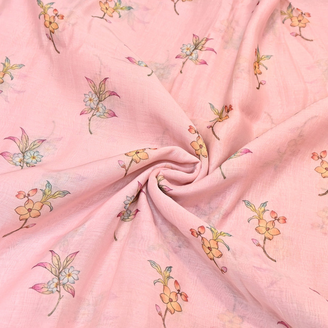 Mul Chanderi Digital Print Fabric - Soft Lightweight Designer Ethnic Fabric GT0185-28