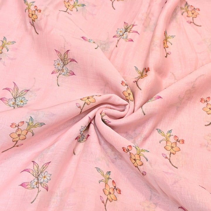 Mul Chanderi Digital Print Fabric - Soft Lightweight Designer Ethnic Fabric GT0185-28
