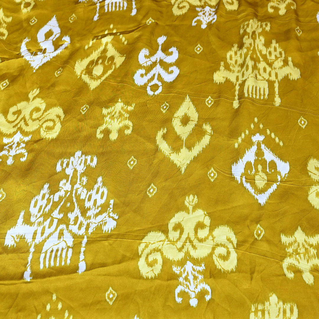 Bemberg Satin Digital Print Fabric – Premium Designer Printed Satin Fabric - 001333-H5