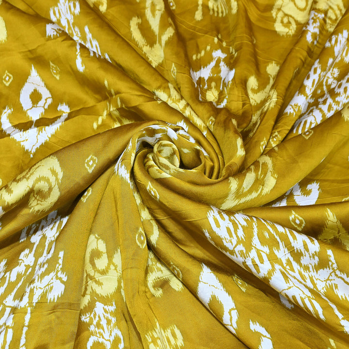 Bemberg Satin Digital Print Fabric – Premium Designer Printed Satin Fabric - 001333-H5