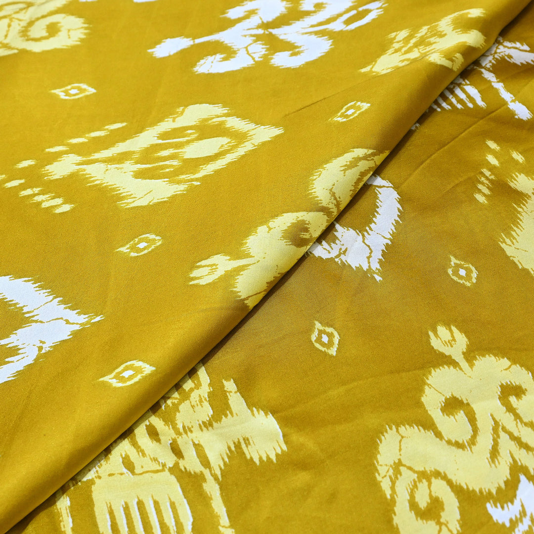 Bemberg Satin Digital Print Fabric – Premium Designer Printed Satin Fabric - 001333-H5