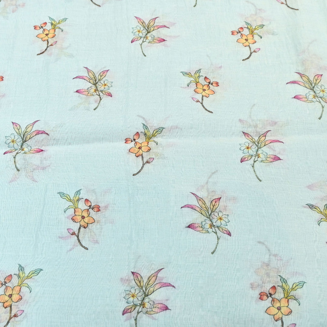 Mul Chanderi Digital Print Fabric - Soft Lightweight Designer Ethnic Fabric GT0185-30