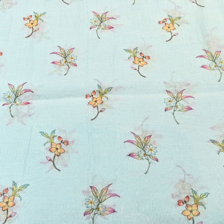 Mul Chanderi Digital Print Fabric - Soft Lightweight Designer Ethnic Fabric GT0185-30
