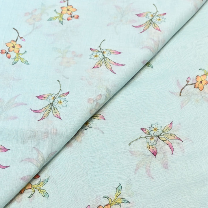 Mul Chanderi Digital Print Fabric - Soft Lightweight Designer Ethnic Fabric GT0185-30