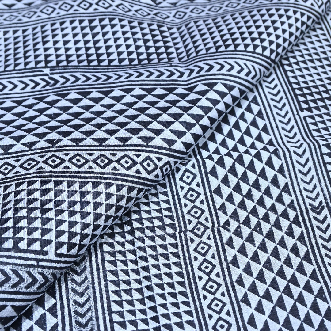80GM Silk Chanderi Digital Print Fabric | Premium Geometric Print-TH0912-A2