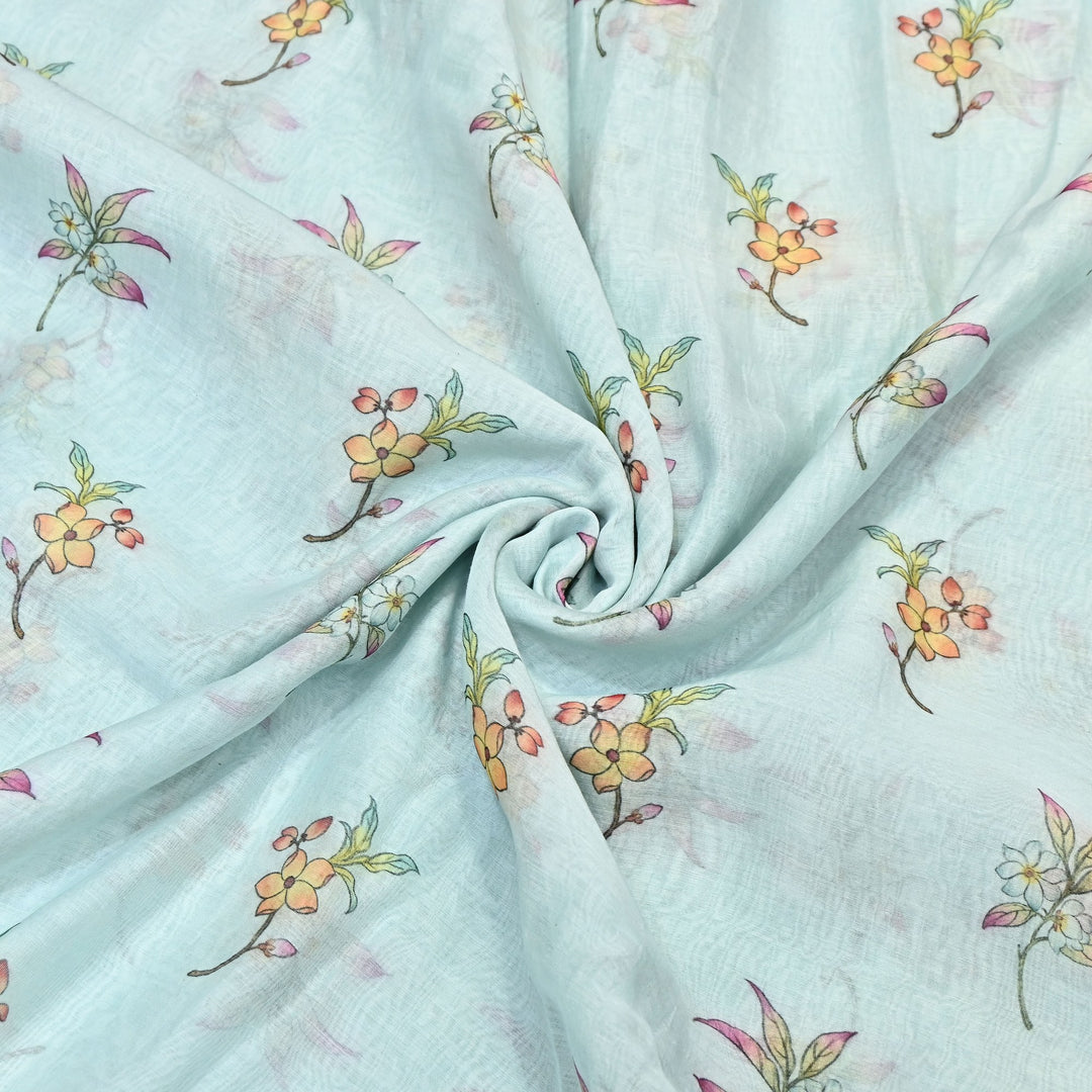 Mul Chanderi Digital Print Fabric - Soft Lightweight Designer Ethnic Fabric GT0185-30