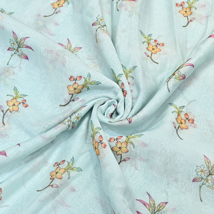 Mul Chanderi Digital Print Fabric - Soft Lightweight Designer Ethnic Fabric GT0185-30