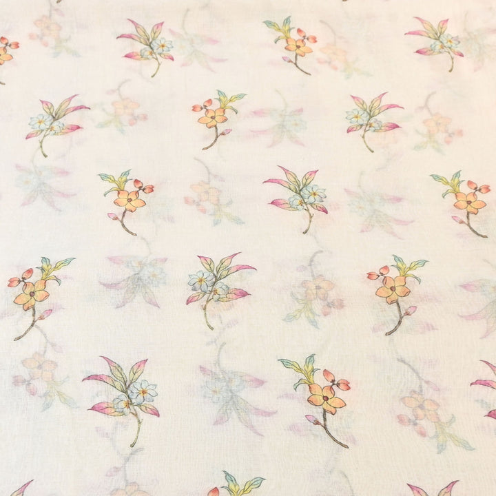 Mul Chanderi Digital Print Fabric - Soft Lightweight Designer Ethnic Fabric GT0185-32