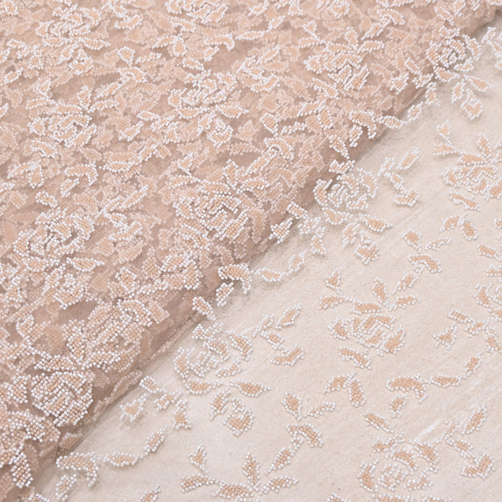 Premium Imported Net Cut Dana & Bead Embroidery Fabric 60" | CF4898-04