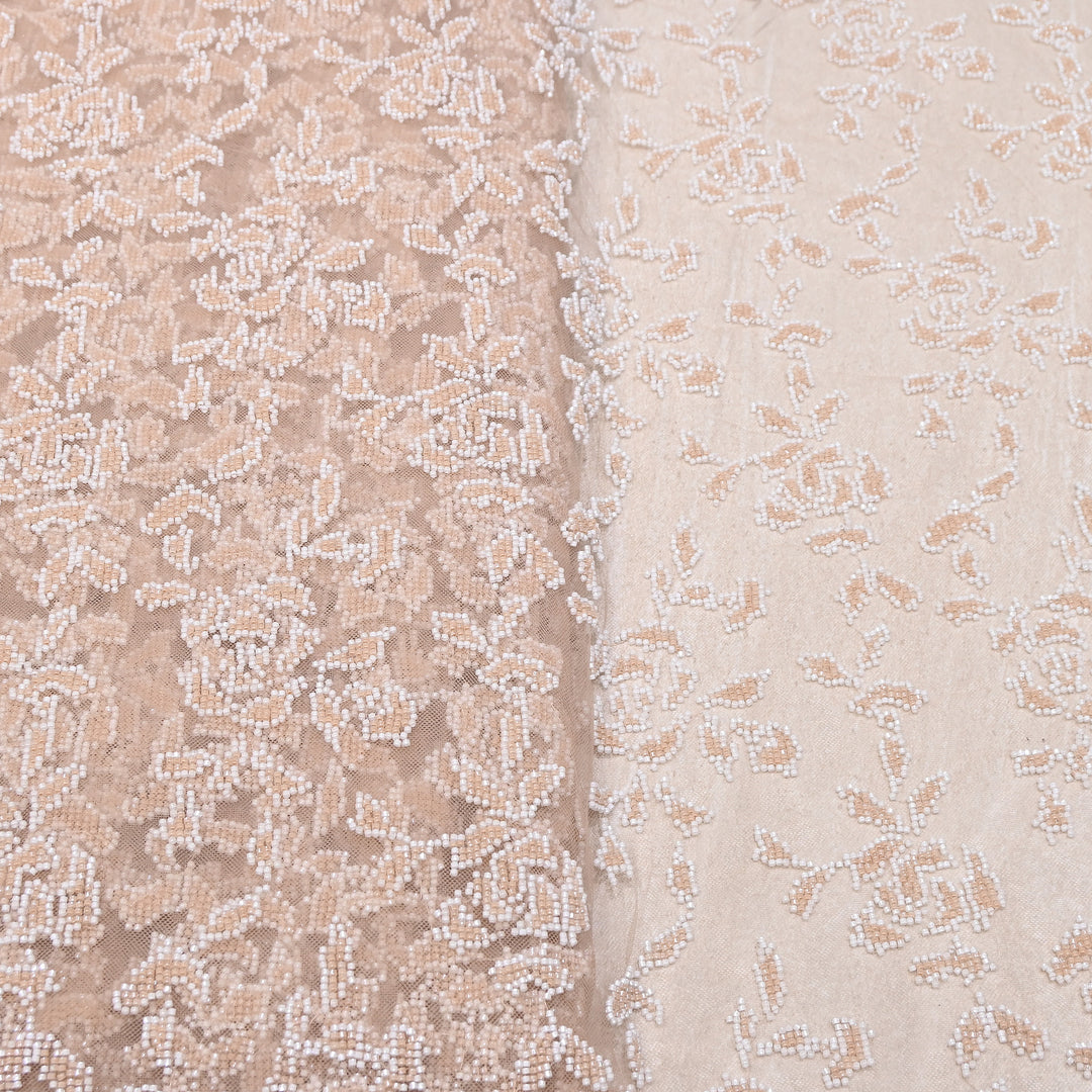 Premium Imported Net Cut Dana & Bead Embroidery Fabric 60" | CF4898-04