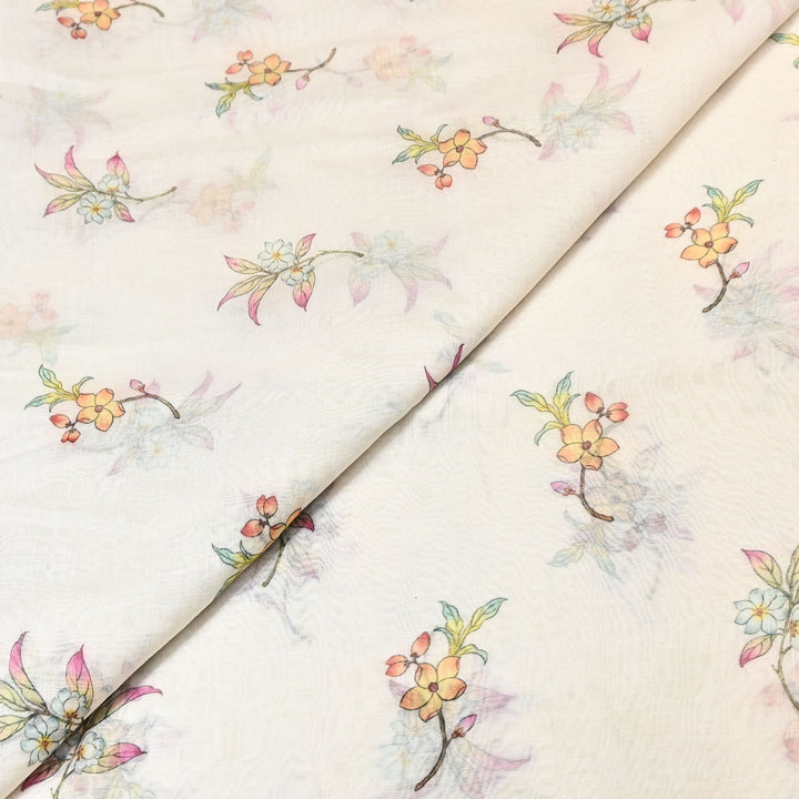 Mul Chanderi Digital Print Fabric - Soft Lightweight Designer Ethnic Fabric GT0185-32