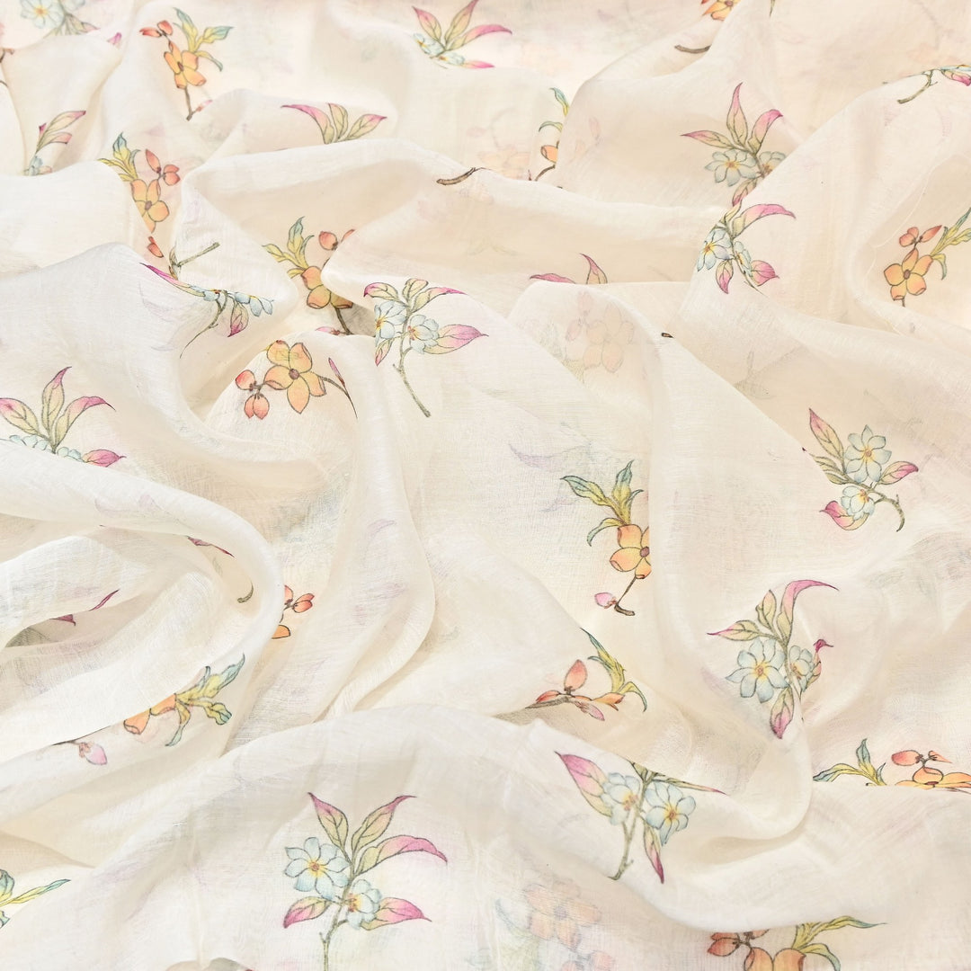 Mul Chanderi Digital Print Fabric - Soft Lightweight Designer Ethnic Fabric GT0185-32