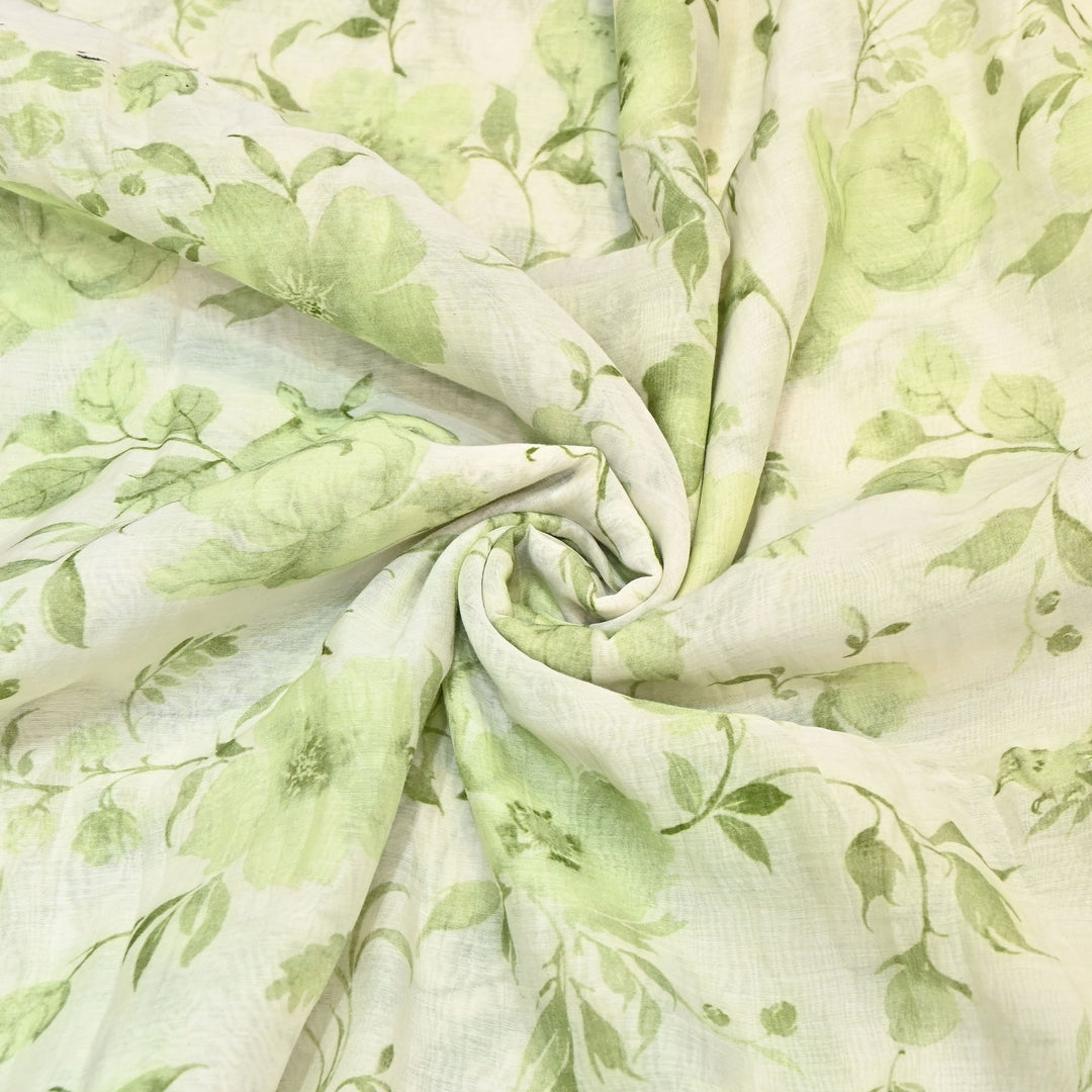 Mul Chanderi Digital Print Fabric - Soft Lightweight Designer Ethnic Fabric GT0185-33